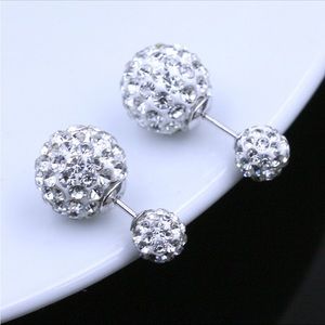 *Price Drop* Silver Rhinestone Double Sided Ball Earrings